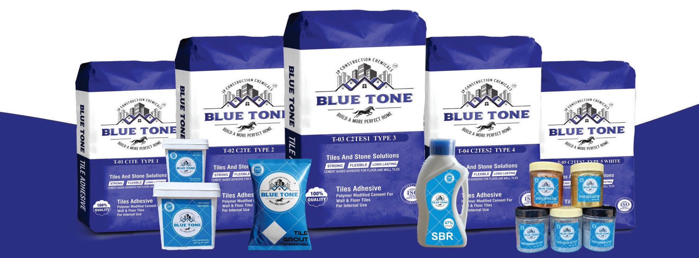 Blue Tone Construction Chemicals Range